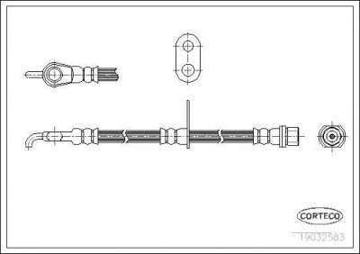 Corteco 19032583 тормозной шланг на TOYOTA YARIS VERSO (_NLP2_, _NCP2_)