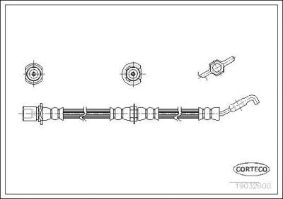 Corteco 19032600 тормозной шланг на TOYOTA MR 2 I (AW1_)