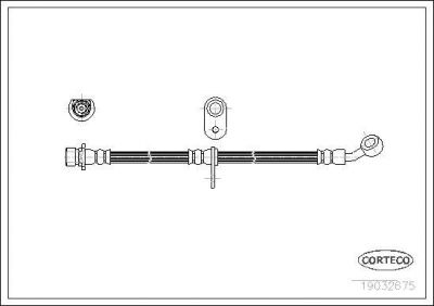 Corteco 19032675 тормозной шланг на HONDA PRELUDE IV (BB)