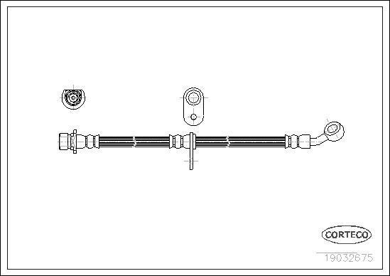 Corteco 19032675 тормозной шланг на HONDA PRELUDE IV (BB)