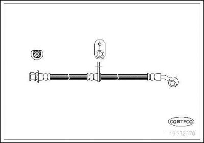 Corteco 19032676 тормозной шланг на HONDA PRELUDE IV (BB)