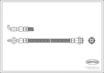 Corteco 19032693 тормозной шланг на MAZDA E-SERIE автобус (SR1)