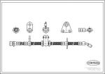 Corteco 19032753 тормозной шланг на HONDA PRELUDE III (BA)