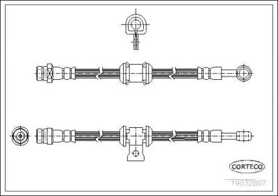 Corteco 19032807 тормозной шланг на HONDA PRELUDE III (BA)