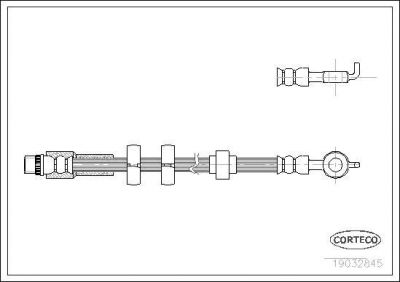 Corteco 19032845 тормозной шланг на PEUGEOT 607 (9D, 9U)