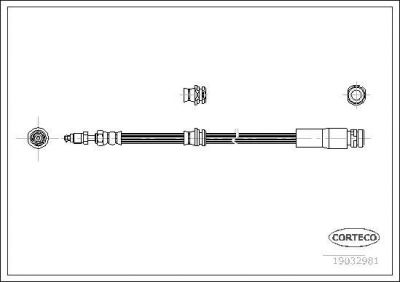 Corteco 19032981 тормозной шланг на FORD FUSION (JU_)