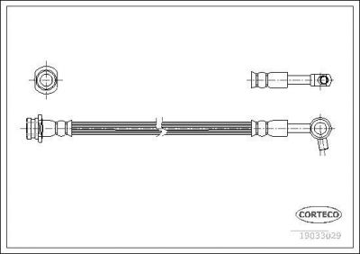 Corteco 19033029 тормозной шланг на NISSAN PATROL GR V Wagon (Y61)