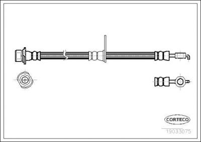 Corteco 19033075 тормозной шланг на TOYOTA COROLLA Verso (ZDE12_, CDE12_)