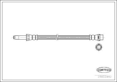 Corteco 19033492 тормозной шланг на VW LT 28-46 II фургон (2DA, 2DD, 2DH)