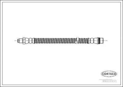 Corteco 19033551 тормозной шланг на OPEL VIVARO фургон (F7)