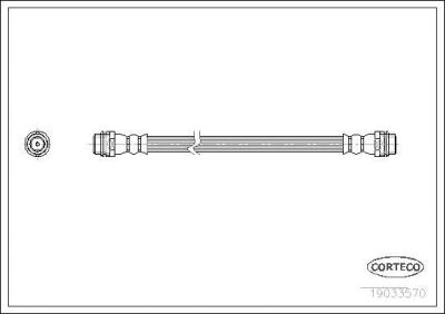 Corteco 19033570 тормозной шланг на VW PHAETON (3D_)