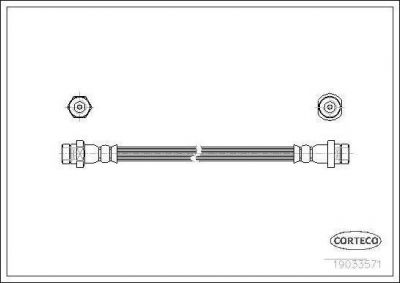 Corteco 19033571 тормозной шланг на VW PHAETON (3D_)