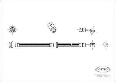 Corteco 19033573 тормозной шланг на HONDA ACCORD VII Tourer (CM)