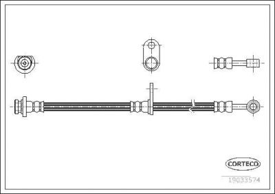 Corteco 19033574 тормозной шланг на HONDA ACCORD VII Tourer (CM)