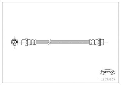 Corteco 19034267 тормозной шланг на VW MULTIVAN V (7HM, 7HN, 7HF, 7EF, 7EM, 7EN)