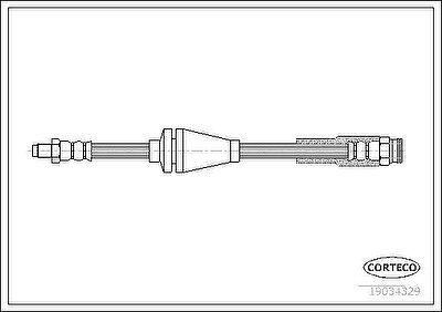 Corteco 19034329 тормозной шланг на FIAT PANDA (169)