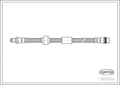 Corteco 19034346 тормозной шланг на OPEL VIVARO фургон (F7)