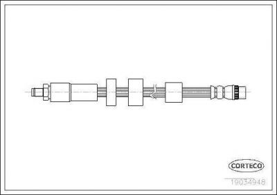 Corteco 19034948 тормозной шланг на CITROEN BERLINGO (B9)