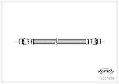 CORTECO Шланг тормозной PEUGEOT: 207 1.4/1.4 16V/1.4 HDi/1.6 16V/1.6 16V RC/1.6 16V Turbo/1.6 16V VTi/1.6 HD пежо (19034950)