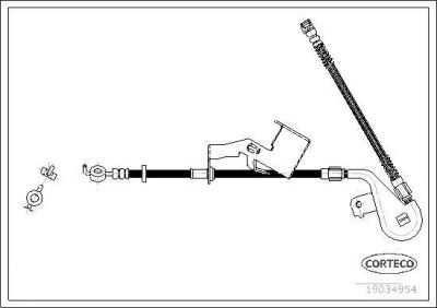 Corteco 19034954 тормозной шланг на PEUGEOT 407 SW (6E_)