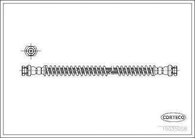 Corteco 19035058 тормозной шланг на HYUNDAI LANTRA I (J-1)