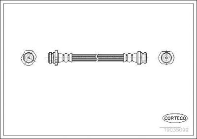 Corteco 19035099 тормозной шланг на NISSAN ALMERA II (N16)