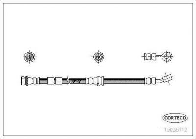 Corteco 19035112 тормозной шланг на NISSAN SUNNY III Hatchback (N14)