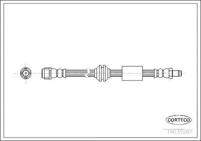 Corteco 19035287 тормозной шланг на MERCEDES-BENZ M-CLASS (W164)