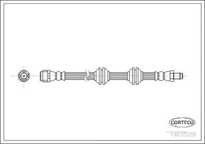 Corteco 19035289 тормозной шланг на MERCEDES-BENZ M-CLASS (W164)