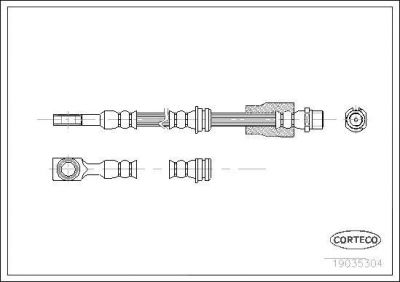 Corteco 19035304 тормозной шланг на OPEL ASTRA H (L48)