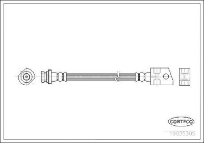 Corteco 19035305 тормозной шланг на OPEL FRONTERA B (6B_)