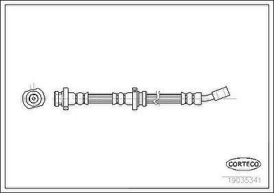 Corteco 19035341 тормозной шланг на NISSAN ALMERA I (N15)