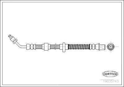 Corteco 19035743 тормозной шланг на PEUGEOT 407 SW (6E_)