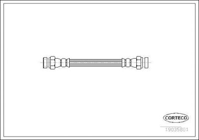 Corteco 19035801 тормозной шланг на VW GOLF III (1H1)