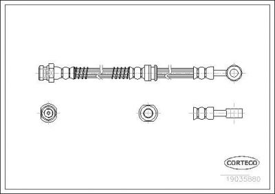 Corteco 19035880 тормозной шланг на HYUNDAI TUCSON (JM)