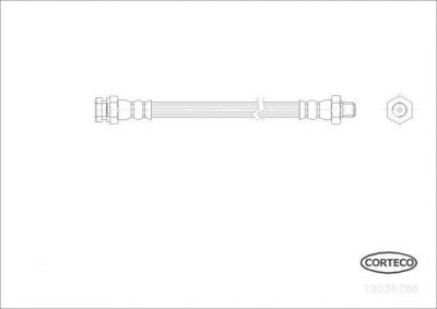 Corteco 19036286 тормозной шланг на NISSAN PICK UP II (D21)