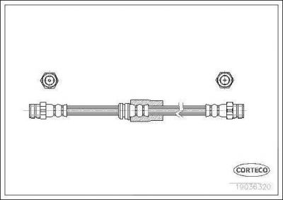 Corteco 19036320 тормозной шланг на VW PASSAT CC (357)