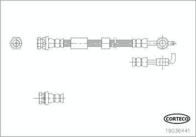 Corteco 19036441 тормозной шланг на MAZDA 6 универсал (GH)