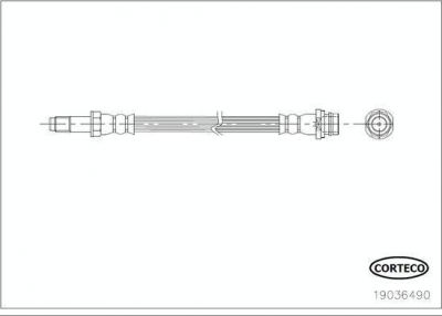 Corteco 19036490 тормозной шланг на FORD MONDEO IV седан (BA7)