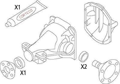 CORTECO Комплект прокладок, дифференциал (19536139)