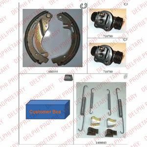 Delphi 707 комплект тормозных колодок на OPEL KADETT D (31_-34_, 41_-44_)