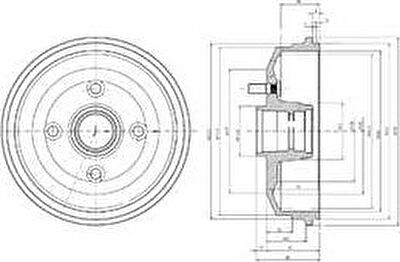 DELPHI Барабан тормозной [203x80] 4 отв (BF468)
