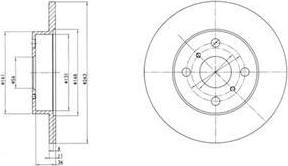 Delphi BG2256 тормозной диск на TOYOTA TERCEL (AL2_)