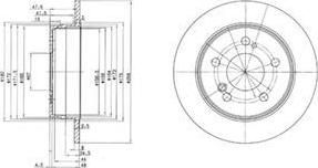 DELPHI Диски торм.зад.Mercedes W124/W201 (258x9) (BG2291)