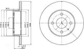 Delphi BG2312 тормозной диск на ALFA ROMEO 33 (905)