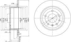 Delphi BG2381 тормозной диск на OPEL OMEGA A (16_, 17_, 19_)