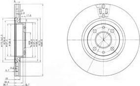 Delphi BG2407 тормозной диск на FIAT STILO (192)