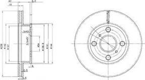 Delphi BG2424 Диск тормозной TOYOTA COROLLA 1.3-1.8 87-97 передний