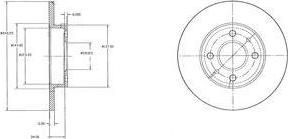 Delphi BG2458C тормозной диск на ALFA ROMEO 146 (930)