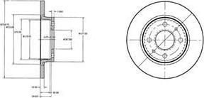 Delphi BG2466 Диск тормозной LADA 2108/2109/21099 передний